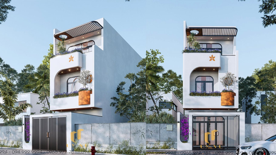Vẻ đẹp của nhà ống - Ấn tượng từ cái nhìn đầu tiên Mẫu nhà ống đẹp mái bằng