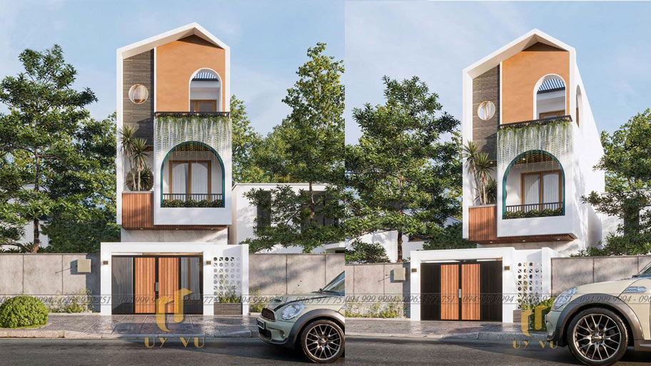 Vẻ đẹp của nhà ống - Ấn tượng từ cái nhìn đầu tiên Mẫu nhà ống đẹp mái lệch