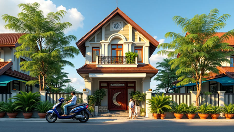 Vẻ đẹp của nhà ống - Ấn tượng từ cái nhìn đầu tiên Mẫu nhà ống mái Thái đẹp