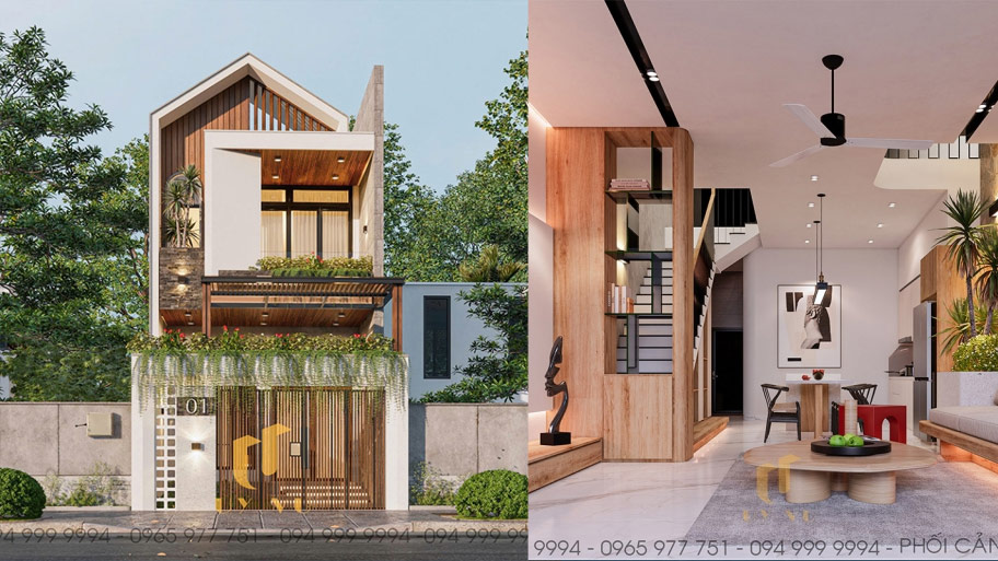 Vẻ đẹp của nhà ống - Ấn tượng từ cái nhìn đầu tiên Mẫu nhà ống mái Thái