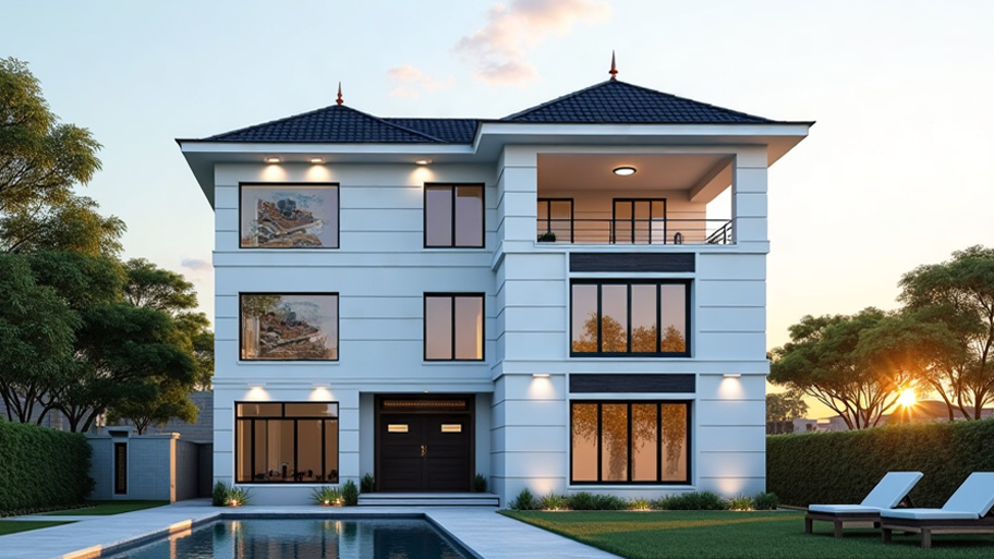 Chiêm ngưỡng vẻ đẹp mê hồn của những mẫu thiết kế nhà chữ L 50m2 hiện nay Mẫu thiết kế nhà chữ L 50m2 3 tầng