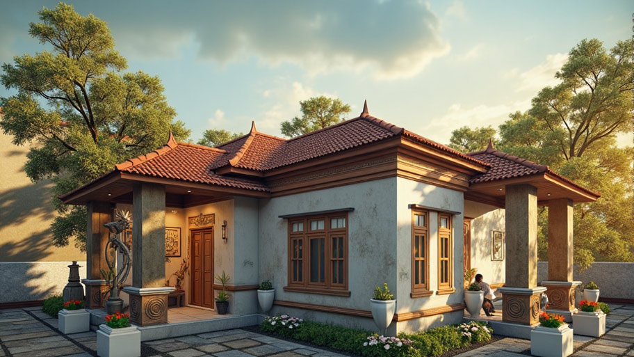 Chiêm ngưỡng vẻ đẹp mê hồn của những mẫu thiết kế nhà chữ L 50m2 hiện nay Mẫu thiết kế nhà chữ L 50m2