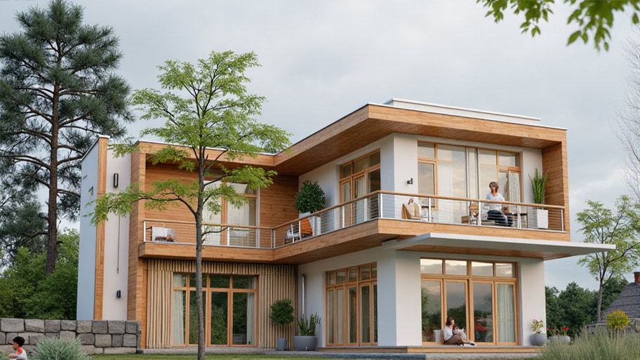 Tham khảo những mẫu thiết kế nhà chữ L 70m2 đẹp mê ly Mẫu thiết kế nhà chữ L 70m2 mái bằng