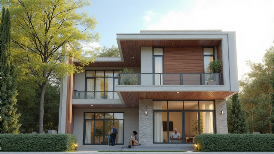 Chiêm ngưỡng vẻ đẹp mê hồn của những mẫu thiết kế nhà chữ L 50m2 hiện nay Mẫu thiết kế nhà hình chữ L 50m2 2 tầng