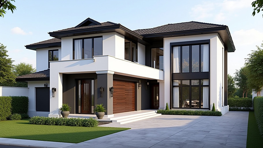 Tham khảo những mẫu thiết kế nhà chữ L 70m2 đẹp mê ly Mẫu thiết kế nhà hình chữ L 70m2 3 phòng ngủ