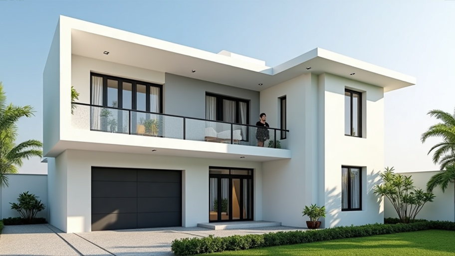 Tham khảo những mẫu thiết kế nhà chữ L 70m2 đẹp mê ly Mẫu thiết kế nhà hình chữ L 70m2 mái bằng