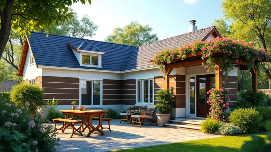 Khám phá top những mẫu thiết kế nhà chữ L 80m2 phổ biến hiện nay Mẫu thiết kế nhà hình chữ L 80m2 1 tầng