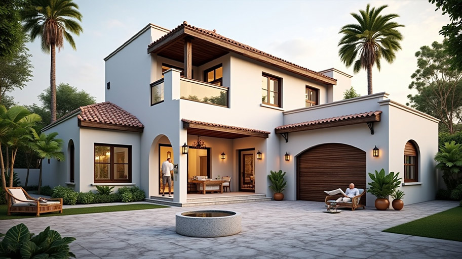 Khám phá top những mẫu thiết kế nhà chữ L 80m2 phổ biến hiện nay Mẫu thiết kế nhà hình chữ L 80m2 2 phòng ngủ