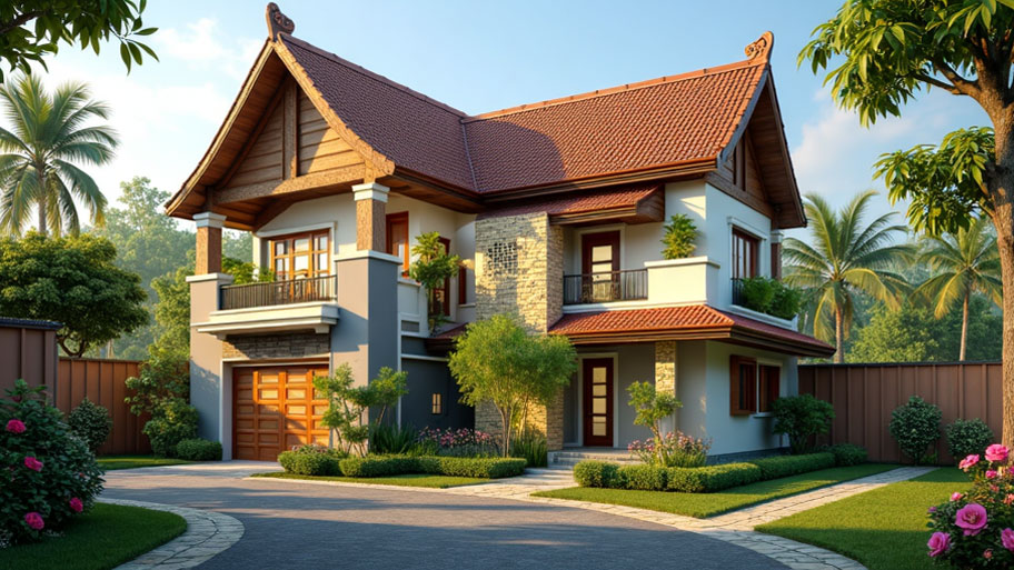 Khám phá top những mẫu thiết kế nhà chữ L 80m2 phổ biến hiện nay Mẫu thiết kế nhà hình chữ L 80m2 3 phòng ngủ