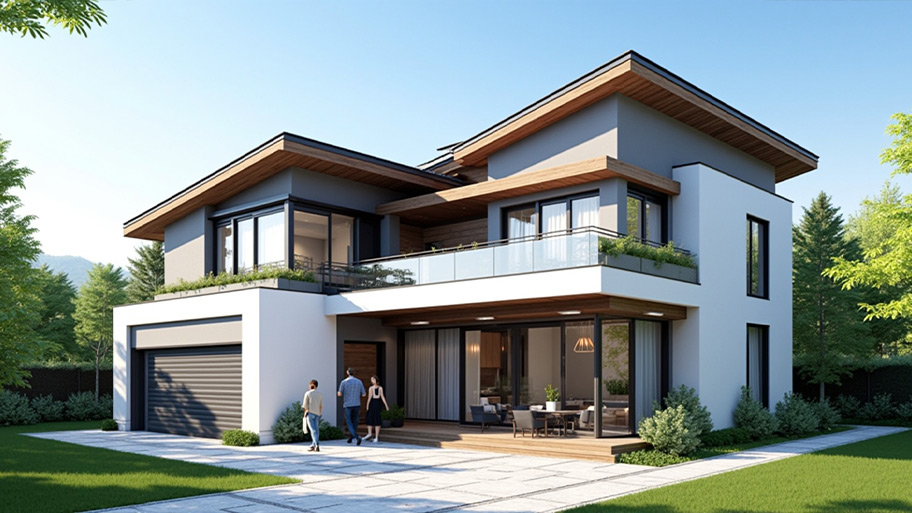 Khám phá top những mẫu thiết kế nhà chữ L 80m2 phổ biến hiện nay Mẫu thiết kế nhà hình chữ L 80m2 đẹp 2 phòng ngủ