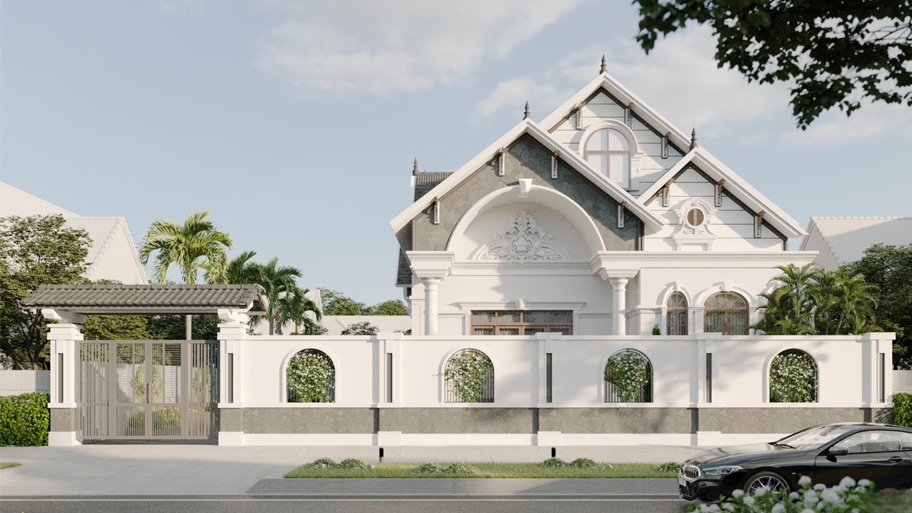Thiết kế nhà mái Thái - Xu hướng thiết kế hiện đại và tiện nghi Mẫu thiết kế nhà mái Thái đẹp trên 150m2