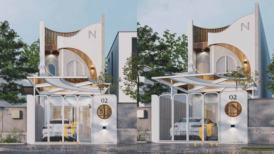 Xu hướng thiết kế nhà vuông nhỏ - Giải pháp tối ưu diện tích Mẫu thiết kế nhà vuông 6x6m 2 tầng