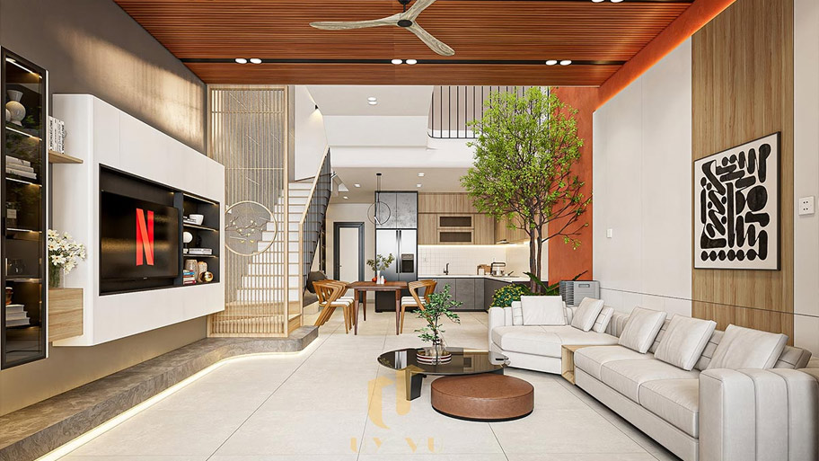 Xu hướng thiết kế nhà vuông nhỏ - Giải pháp tối ưu diện tích Mẫu thiết kế nhà vuông 6x6m phong cách hiện đại
