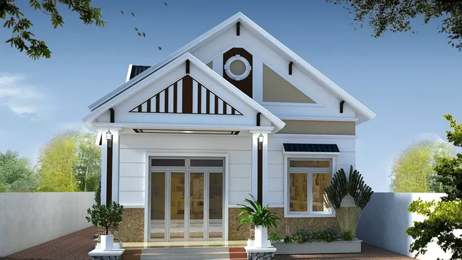 Xu hướng thiết kế nhà vuông nhỏ - Giải pháp tối ưu diện tích Mẫu thiết kế nhà vuông 6x7 mái Thái