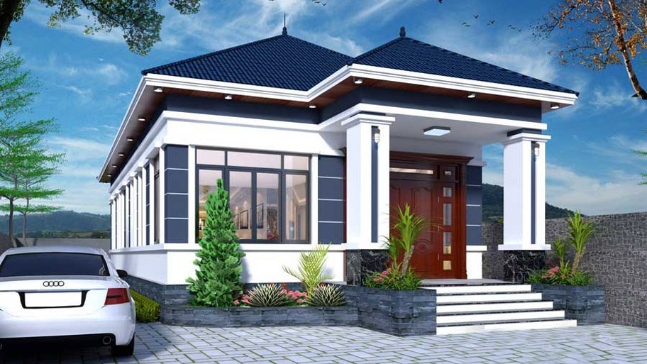 Xu hướng thiết kế nhà vuông nhỏ - Giải pháp tối ưu diện tích Mẫu thiết kế nhà vuông 7x7 mái Nhật