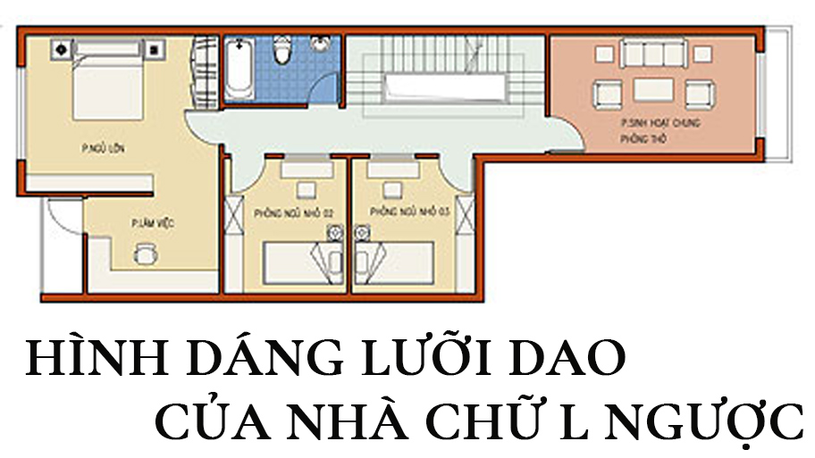 Thiết kế nhà hình chữ L ngược - Góc nhìn kiến trúc & phong thủy Phong thủy nhà chữ L ngược