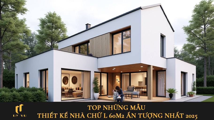 Thiết kế nhà chữ L 60m2