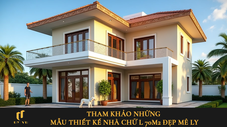 Thiết kế nhà chữ L 70m2