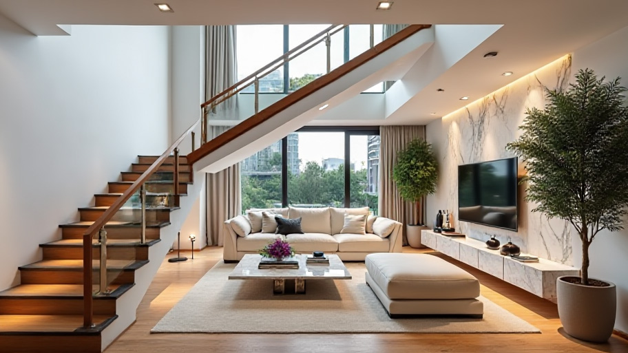 Chiêm ngưỡng vẻ đẹp mê hồn của những mẫu cầu thang nhà ở Cầu thang có thành làm bằng kính