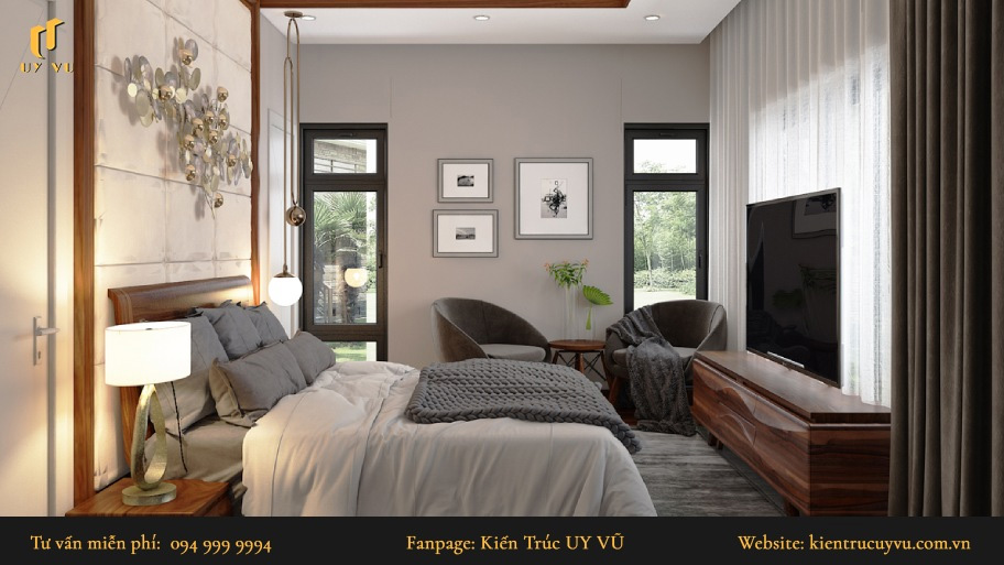 Tổng hợp 50+ mẫu thiết kế nội thất phòng ngủ hiện đại, tiện nghi Mẫu phòng ngủ 15m2 với góc thư giãn cạnh cửa sổ