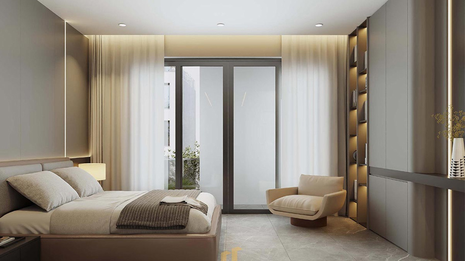 Xuýt xoa với 30 mẫu thiết kế phòng ngủ cho vợ chồng đẹp mê ly Thiết kế phòng ngủ diện tích lớn tối giản, hiện đại