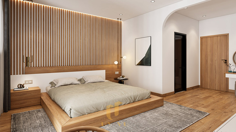 Xuýt xoa với 30 mẫu thiết kế phòng ngủ cho vợ chồng đẹp mê ly Thiết kế phòng ngủ cho vợ chồng với gỗ tự nhiên làm chủ đạo