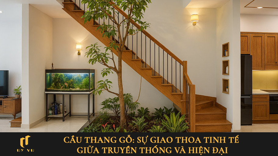 Cầu thang gỗ: Sự giao thoa tinh tế giữa truyền thống và hiện đại Cầu thang gỗ