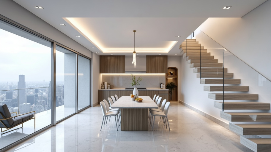 10+ thiết kế cầu thang bay ấn tượng, tạo điểm nhấn “lơ lửng” đầy cuốn hút Mẫu cầu thang bay trong nhà phố
