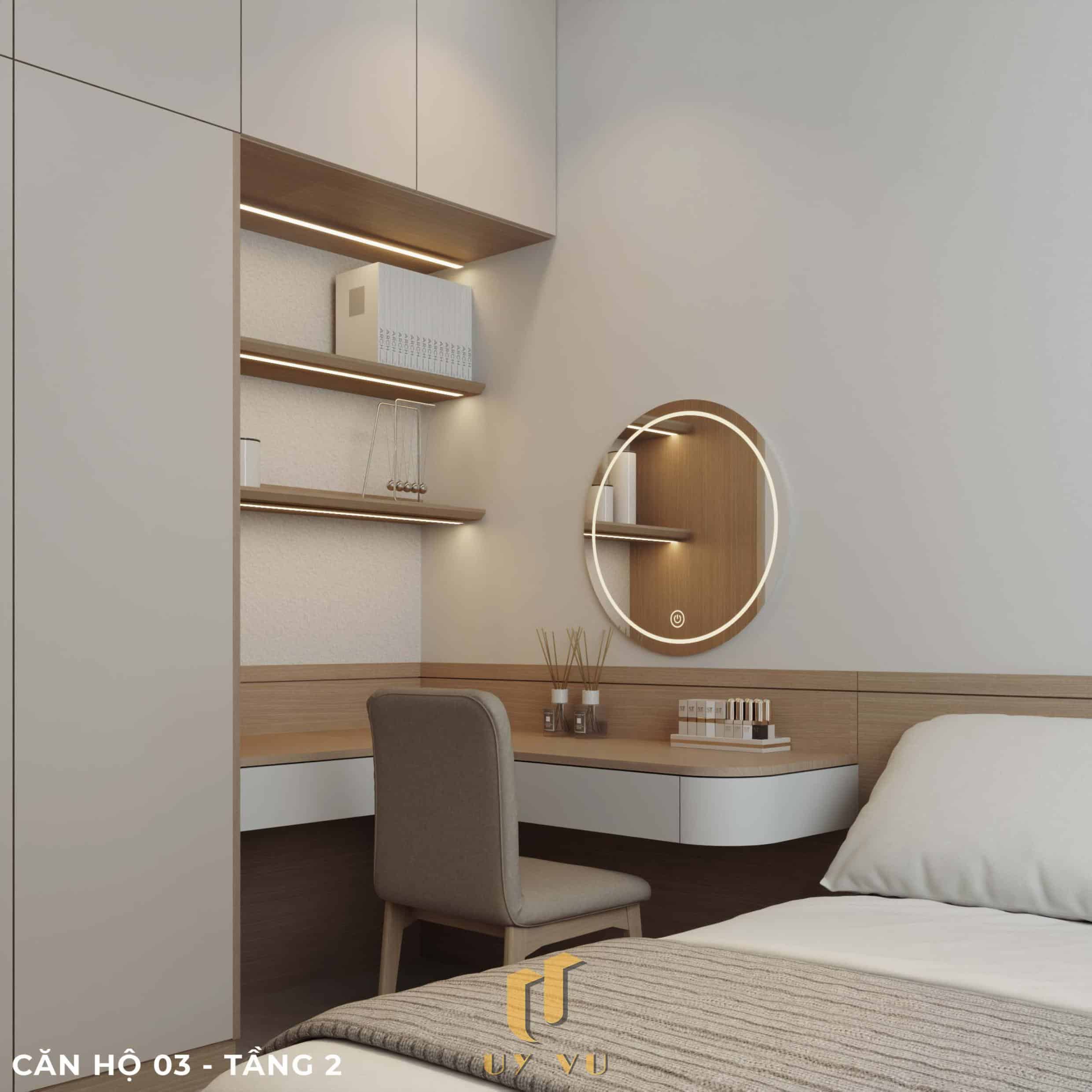 P's Apartment - Không gian sống dễ chịu cho nhịp sống đô thị Phối cảnh phòng ngủ căn hộ 03 tầng 2 căn hộ chị Phương Đà Nẵng