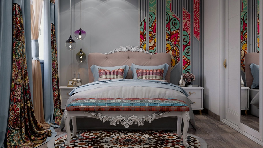30+ mẫu thiết kế phòng ngủ cho nữ - Từ nhẹ nhàng đến cá tính Phòng ngủ nữ phong cách Bohemian đầy màu sắc
