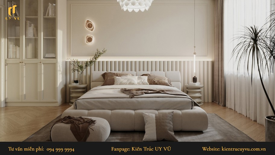 30+ mẫu thiết kế phòng ngủ cho nữ - Từ nhẹ nhàng đến cá tính Thiết kế phòng ngủ cho nữ gam màu be sữa nhẹ nhàng