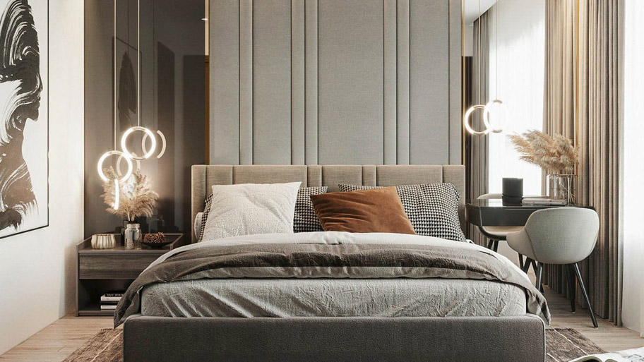 30+ mẫu thiết kế phòng ngủ cho nữ - Từ nhẹ nhàng đến cá tính Thiết kế phòng ngủ cho nữ gam màu xám cá tính