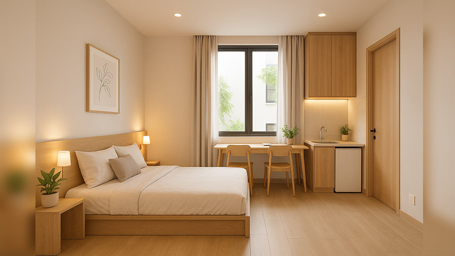 Tổng hợp 20+ mẫu thiết kế nhà trọ cao cấp, tối ưu công năng Phòng trọ cao cấp cho 2 người