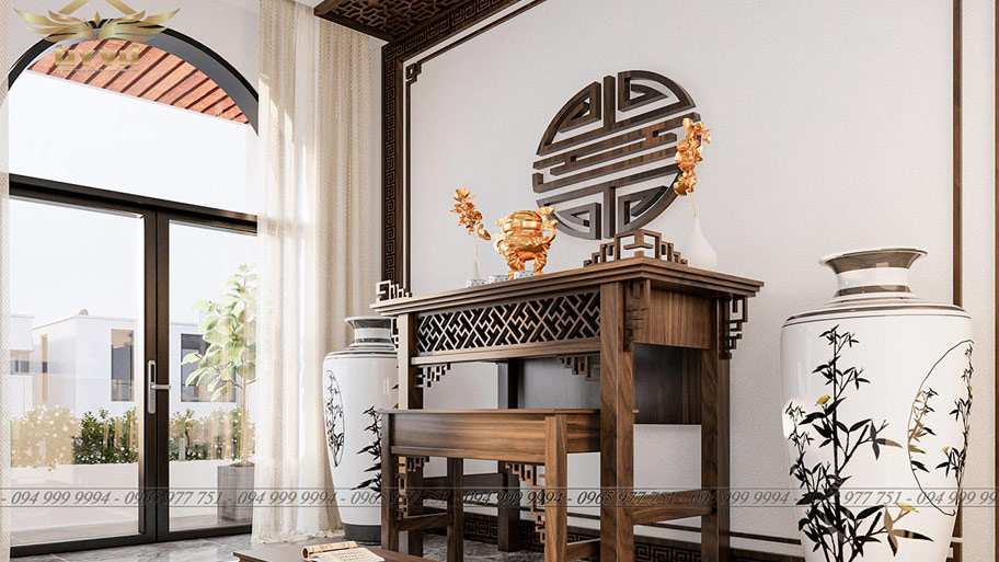 20+ Mẫu bàn thờ đẹp, hiện đại và lưu ý để chọn bàn thờ hợp phong thủy Mẫu bàn thờ gỗ đẹp, tinh tế