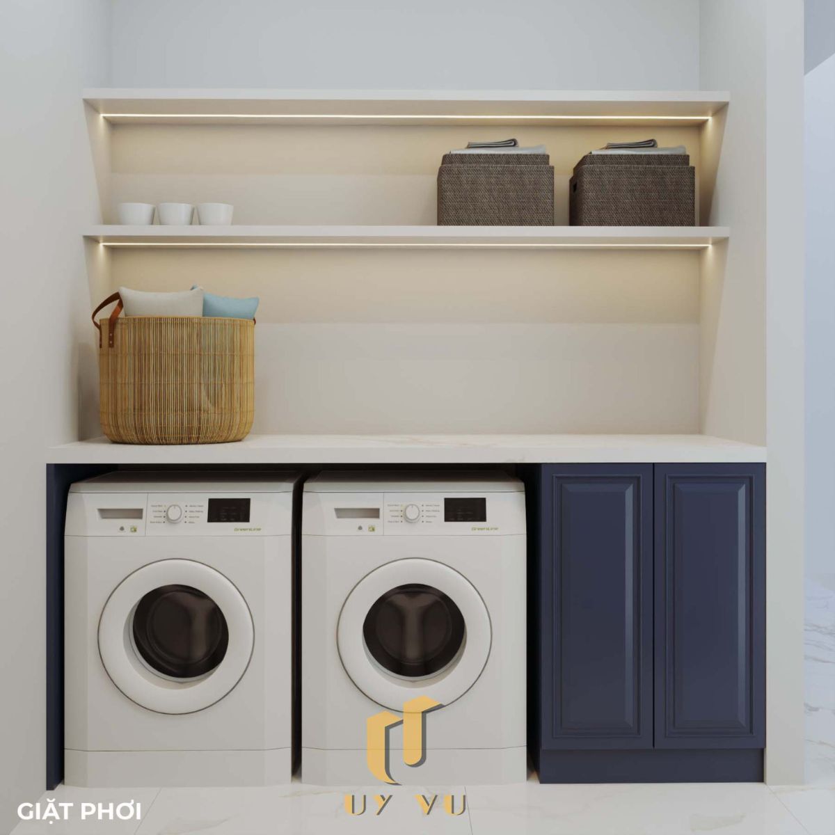 Sang trọng & đẳng cấp với mẫu nhà phố cổ điển 3 tầng - anh Hưng Khu vực giặt phơi