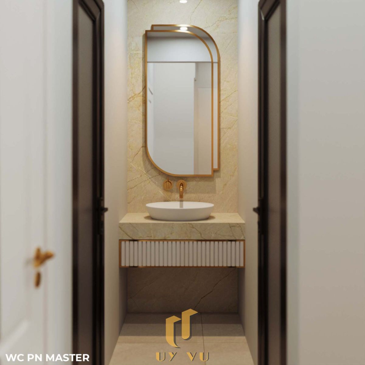 Sang trọng & đẳng cấp với mẫu nhà phố cổ điển 3 tầng - anh Hưng Nhà vệ sinh phòng ngủ Master