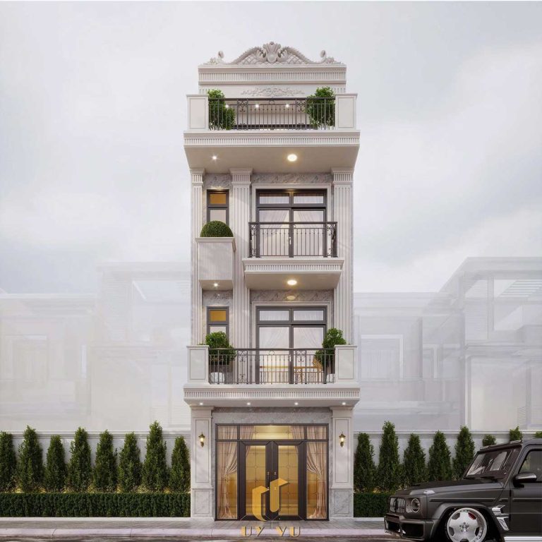 Thiết kế mặt tiền nhà phố nhà anh Thịnh