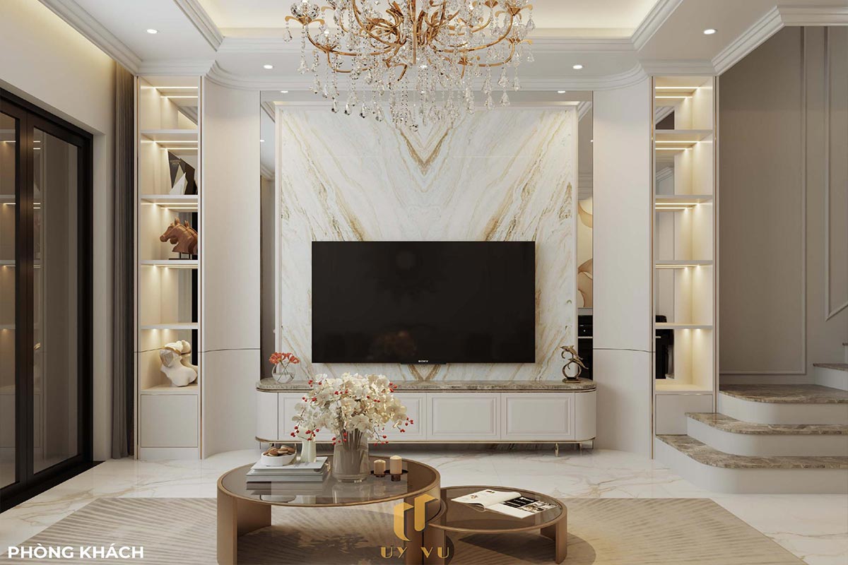 Sang trọng & đẳng cấp với mẫu nhà phố cổ điển 3 tầng - anh Hưng Nội thất biệt thự anh Hưng chị Thoa Đà Nẵng