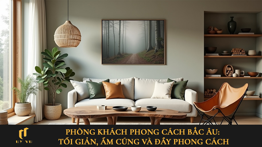 Phòng khách phong cách Bắc Âu: Tối giản, ấm cúng và đầy phong cách Phòng khách phong cách Bắc Âu