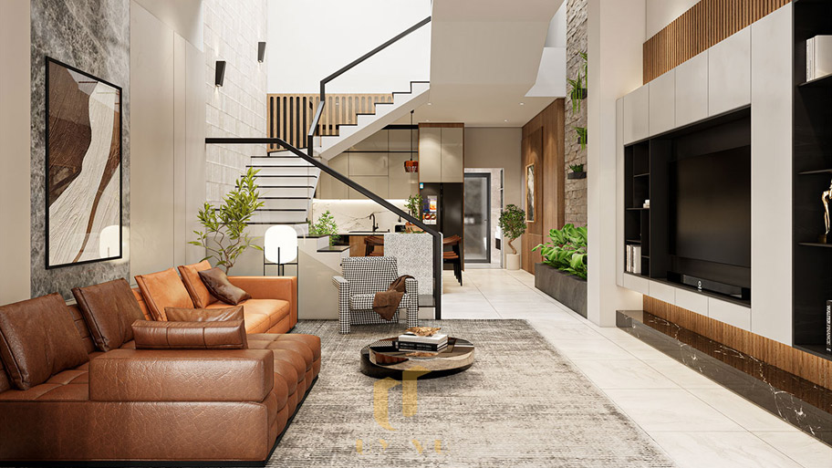 Tạo lối đi thông thoáng khi thiết kế phòng khách