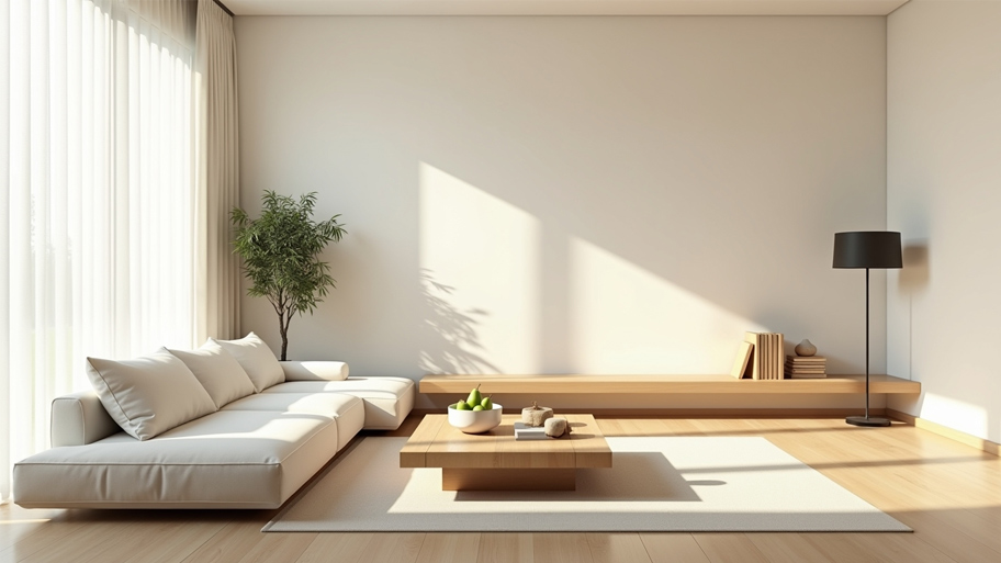 10+ ý tưởng thiết kế phòng khách tối giản đẹp, hiện đại Thiết kế phòng khách tối giản tận dụng ánh sáng tự nhiên