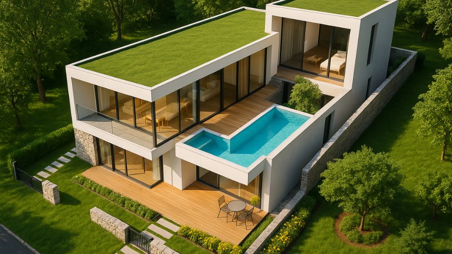 Chuẩn “resort tại gia” với những mẫu thiết kế nhà có hồ bơi trên sân thượng Bố trí vị trí để lắp đặt thiết bị lọc nước