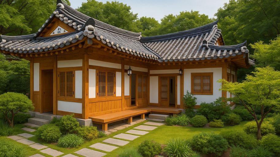 Mẫu nhà Hàn Quốc hòa mình với không gian xanh