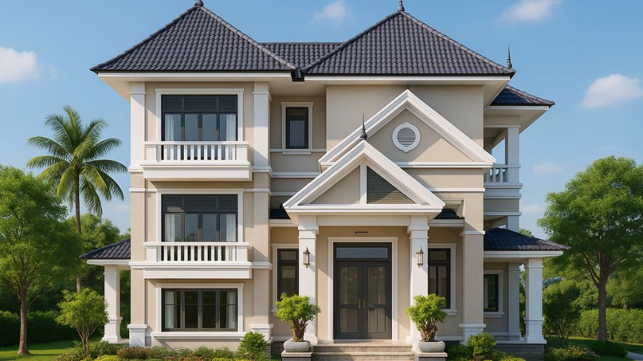 Mẫu nhà Thái Lan có 3 tầng hiện đại, sang trọng