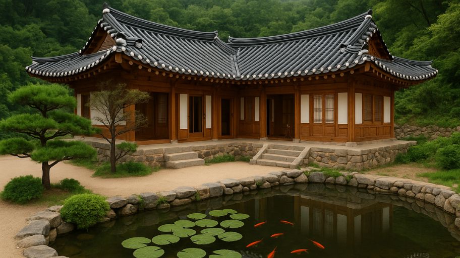 Mẫu nhà vườn Hàn Quốc với thiết kế mở thoáng đãng