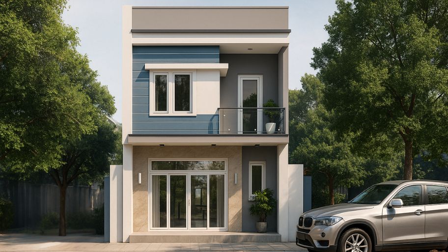 Sáng tạo thiết kế nhà không có ban công cho nhà diện tích khiêm tốn Lựa chọn những tone màu sáng, nhã nhặn