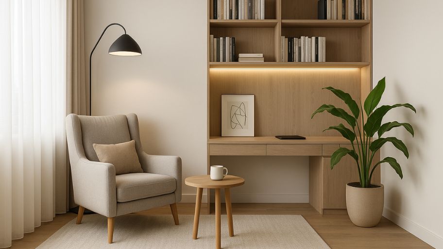 Biến tổ ấm thành “thư viện mini” với thiết kế góc đọc sách trong nhà Thiết kế góc đọc sách trong phòng ngủ hoặc phòng làm việc