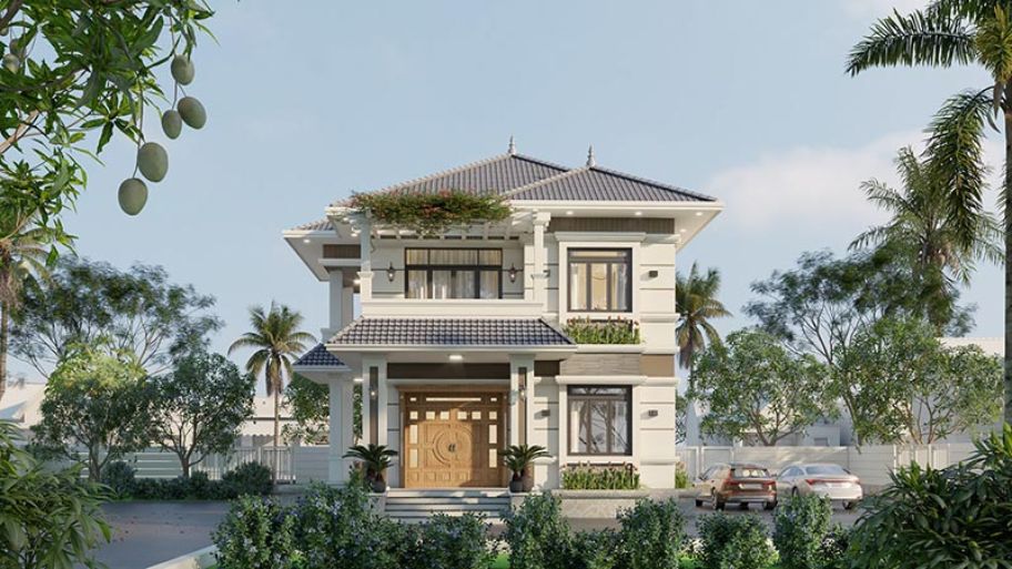 Thiết kế nhà kiểu Nhật 2 tầng hiện đại và tiện nghi