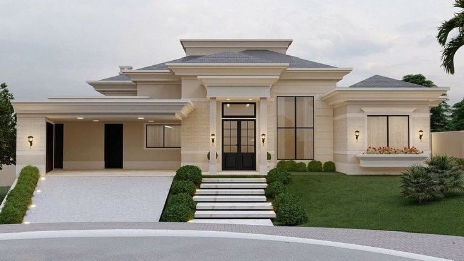 Thiết kế nhà kiểu Pháp sẽ thường ưu tiên những tone màu nhẹ nhàng, tinh tế