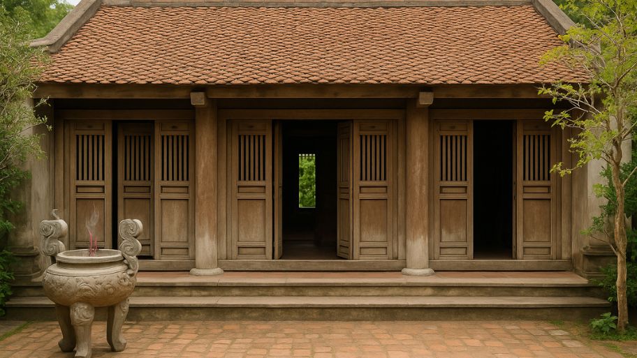 Thiết kế nhà kiểu xưa thường sử dụng các vật liệu tự nhiên và thân thiện với môi trường